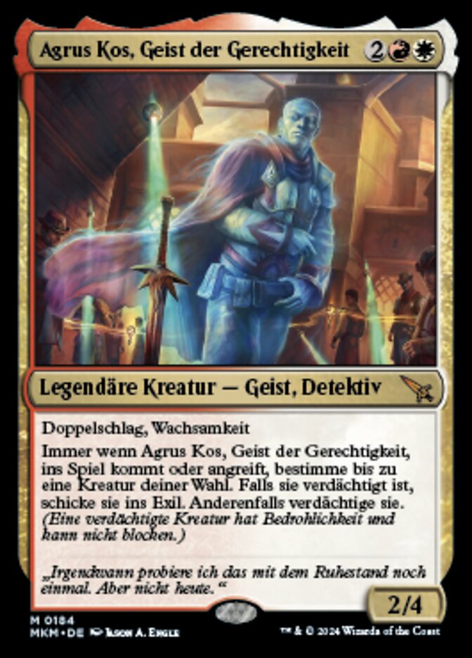 Agrus Kos, Spirit of Justice