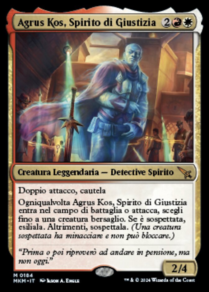 Agrus Kos, Spirit of Justice