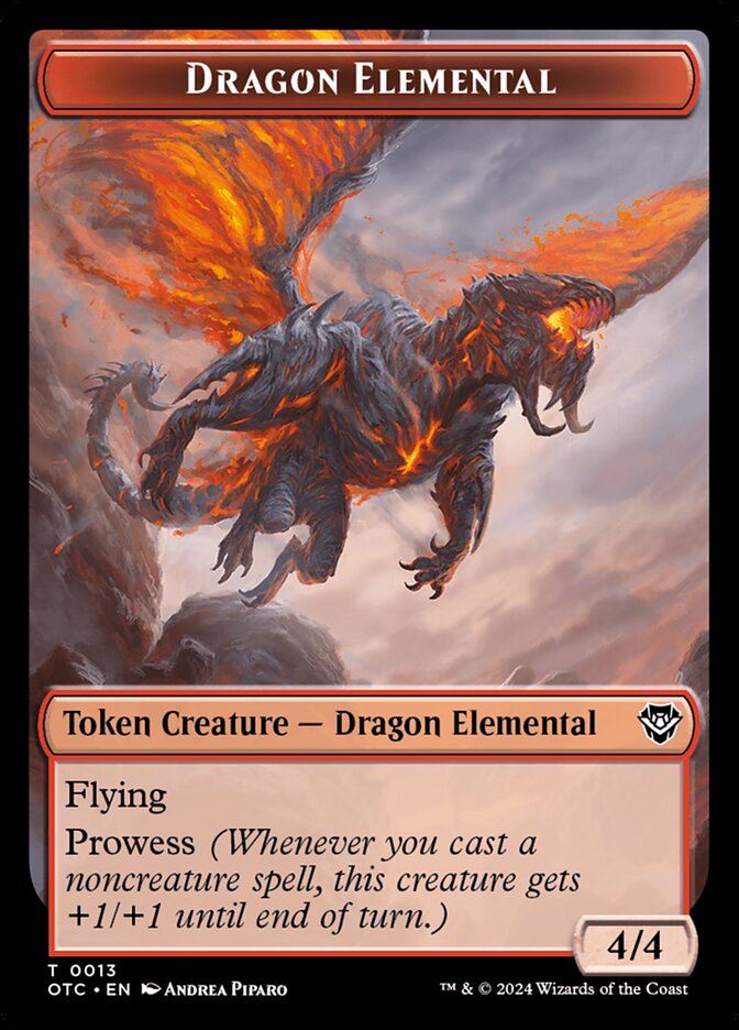4/4 Dragon Elemental Token