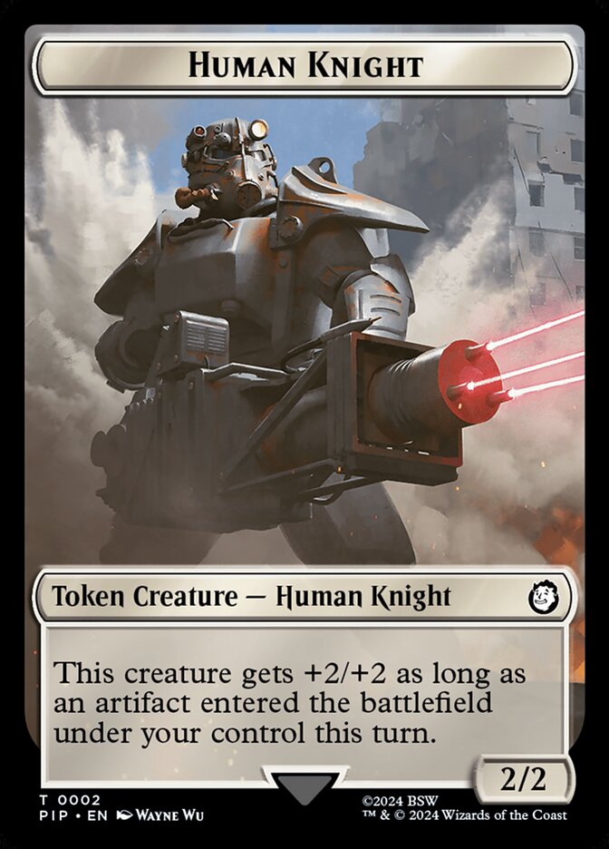 2/2 Human Knight Token