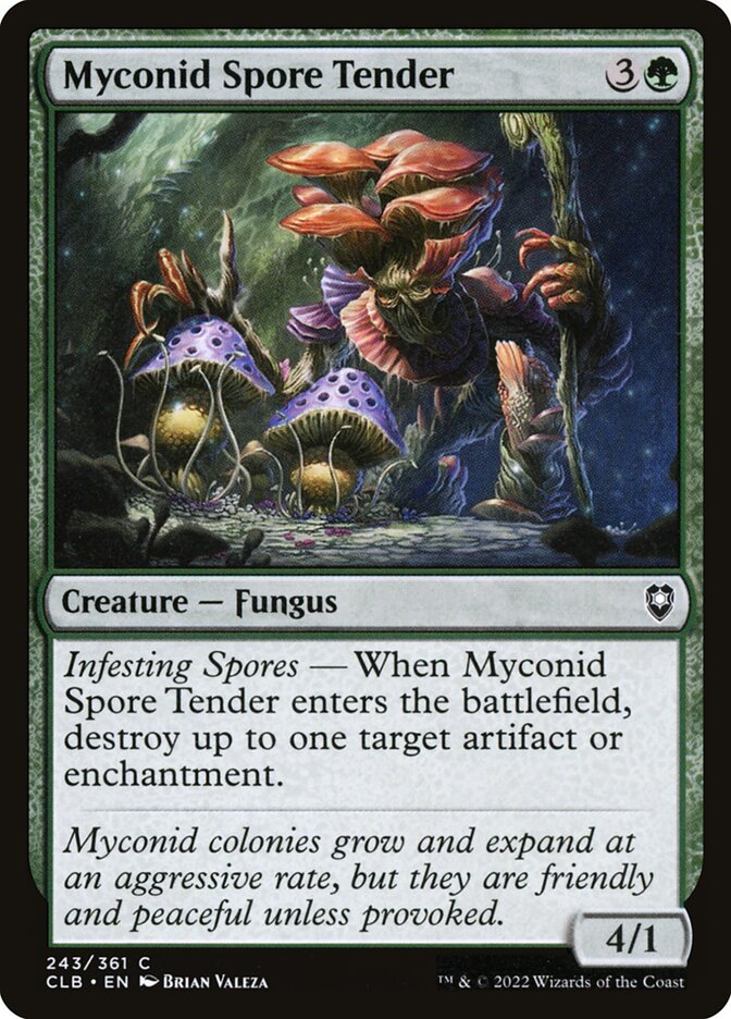 Myconoid spore tender