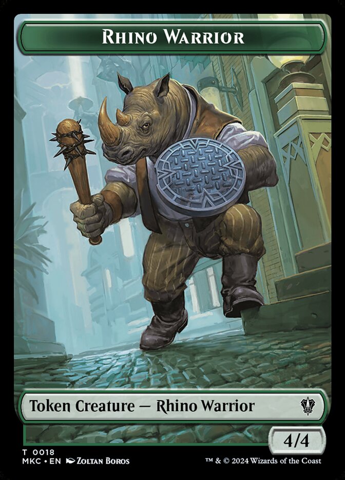 4/4 Rhino Warrior Token