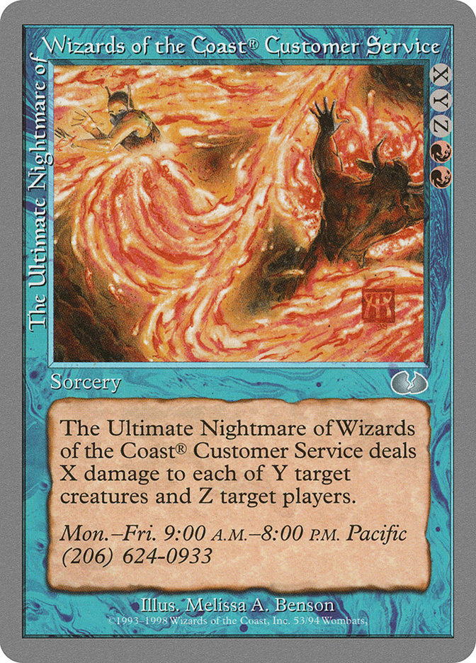 The Ultimate Nightmare of Wizards of the CoastÃ‚Â® Customer Service