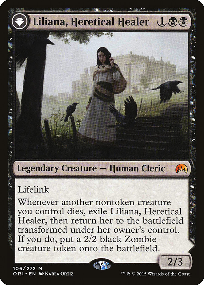 Liliana, Heretical Healer // Liliana, Defiant Necromancer