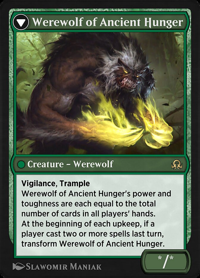 Sage of Ancient Lore // Werewolf of Ancient Hunger