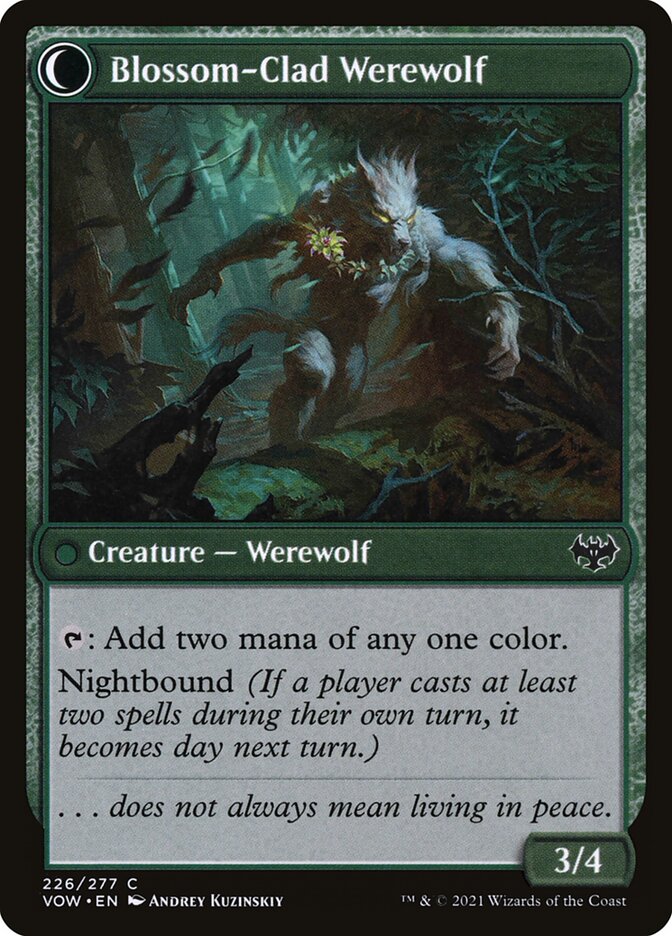 Weaver of Blossoms // Blossom-Clad Werewolf